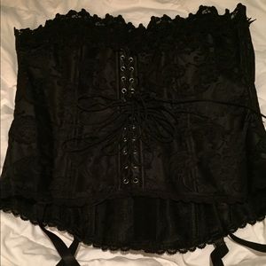 Frederick’s of Hollywood black corset